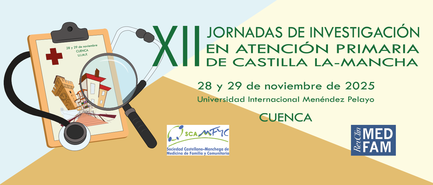 Te presentamos las XII Jornadas de Investigación en Atención Primaria de Castilla-La Mancha que se celebrarán en Cuenca los próximos 28 y 29 de noviembre de 2025, organizadas por la Sociedad Castellano Manchega de Medicina Familiar y Comunitaria (SCAMFYC).

Siendo conscientes de que la investigación es el motor que impulsa la mejora de nuestra práctica clínica, la Sociedad Castellano-Manchega de Medicina de Familia y Comunitaria convoca anualmente el Premio de Investigación de Revista Clínica de Medicina de Familia y organiza, las Jornadas de Investigación en Atención Primaria de Castilla-La Mancha, dirigidas a investigadores con experiencia como a residentes que comienzan a desarrollar esta actividad necesaria para generar conocimiento y proporcionar una atención de mayor eficiencia y calidad.